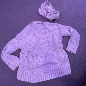 comfy sweater with scarf